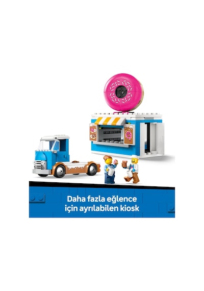 LEGO® City Donut Kamyonu 60452 - 5 Yaş ve Üzeri Çocuklar için Yaratıcı Oyuncak Yapım Seti (196 Parça)