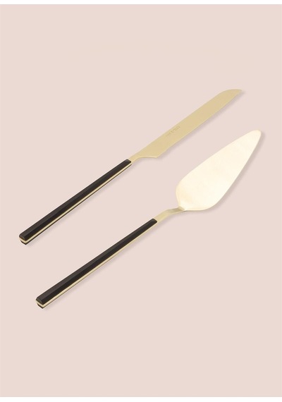 The Mia Pasta Servis Seti Bianco Siyah Gold Ckb0252 Altın