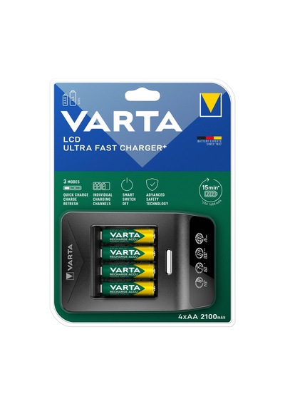 Varta 57685101441 LCD Ultra Hızlı Pil Şarj Cihazı 4x2100 mAh Pilli
