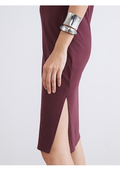 Lcwaıkıkı Classic Bordo Polo Yaka A Kesim Modal Karışımlı Elbise