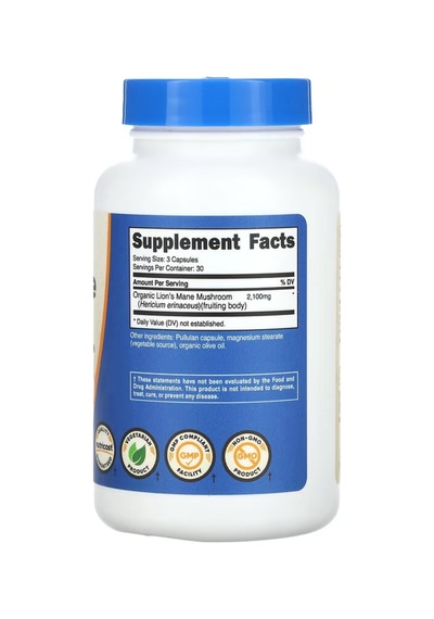 Nutricost Lion's Mane Mushroom Capsules 2100mg Per Serving, 3...