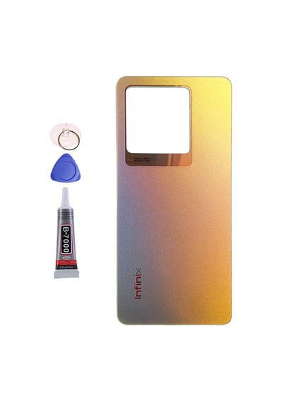 İnfinix Note 30 Pro Gold Arka Kapak Batarya Kapağı Pil Kapağı Yapışkan Ve Sökme Aparatıyla Beraber Full Set Gold