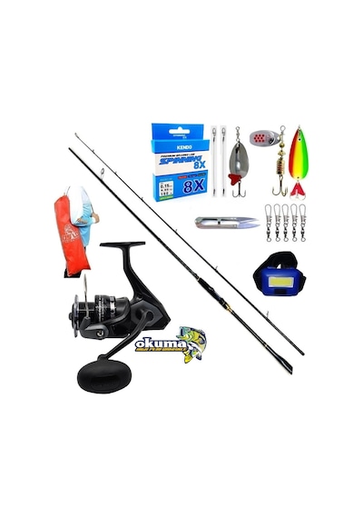 Okuma Wave Power 4000 274cm 8-42gr Zen Pro Karbon Turna Spin Olta Takımı Seti