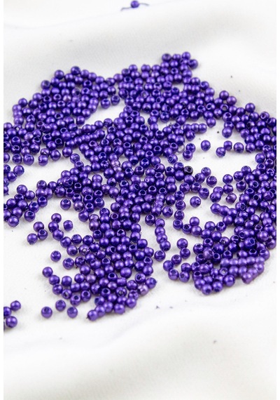 Mor1 3 Mm Plastik İnci Boncuk Takı Aksesuar Malzemesi 25 Gr