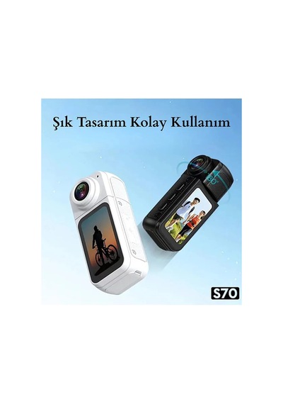 Magicool S70 Mıknatıslı Yaka Kamerası Hd Kalite, 30 Fps, Kolay Bağlantı, Boyun Askısı 2.7k Siyah