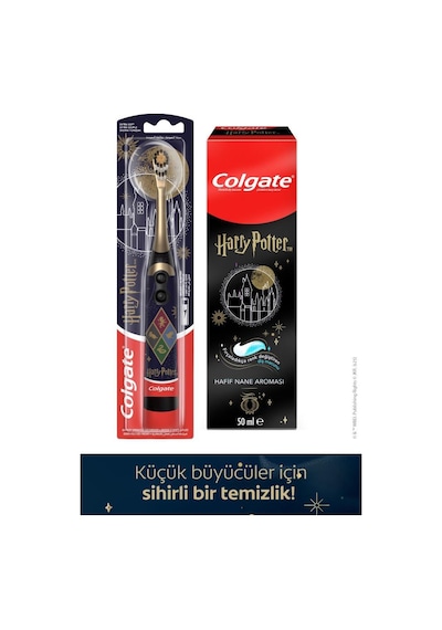 Colgate Harry Potter Çocuk Pilli Diş Fırçası, Çocuk Diş Macunu 50 Ml