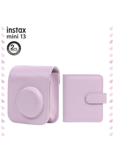 Instax Mini 13  Pembe Deri Çanta Ve Albüm Set