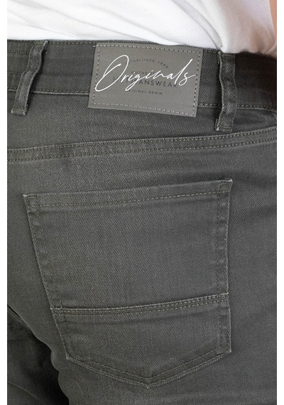Erkek Haki Slim Fit Likralı Denim Kot Pantolon Hltvalkhi