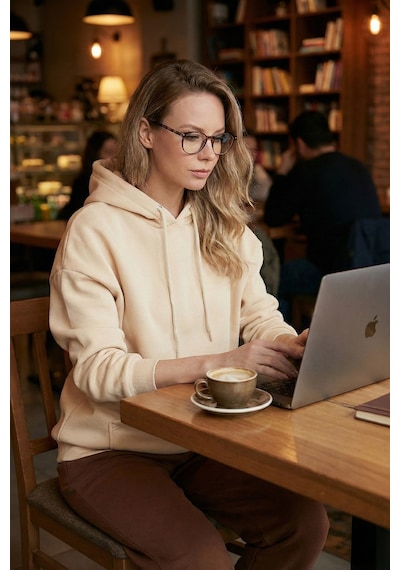 Lela Regular Fit Pamuklu Kapüşonlu Yaka Şardonlu Kışlık Bayan Sweat 5863854 Bej