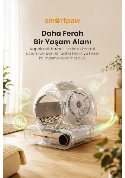 Smartpaw Nova Cat Pro Akıllı Otomatik Kedi Tuvaleti Distribütör Garantili