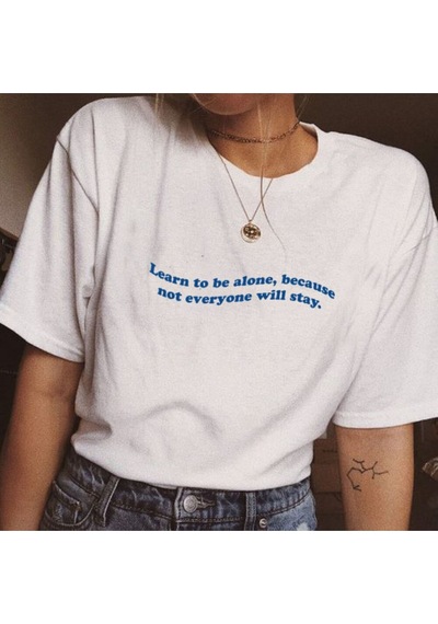 Kalic Studio Learn To Be Alone - T-shirt Beyaz