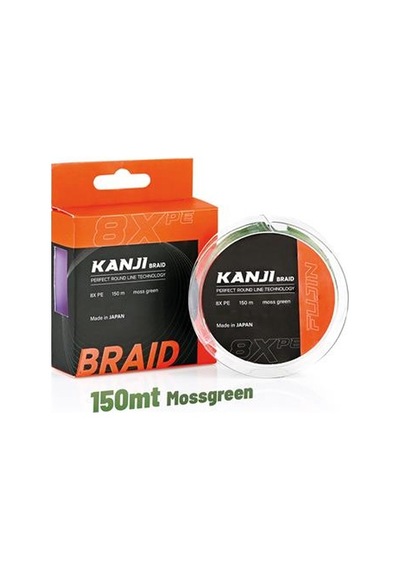 Fujin Kanji 8x 150mt Moss Green Pe Line 0.185mm