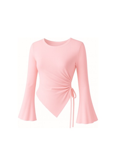Meren Like Your Style Pembe Yuvarlak Yaka Drape Detaylı İspanyol Kol Tesettür Uyumlu Üst Bluz Pembe Meren Like Your Style Pembe Yuvarlak Yaka Drape Detaylı İspanyol Kol Tesettür Uyumlu Üst Bluz Pembe