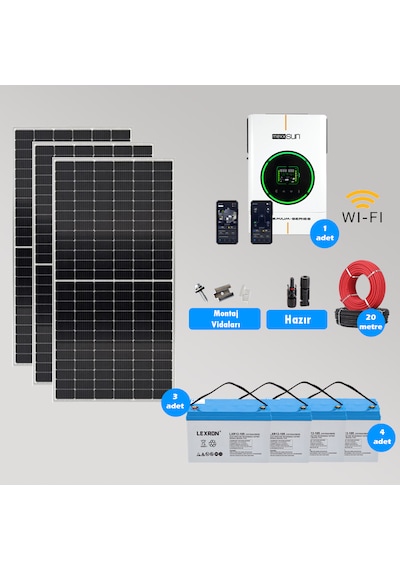Cks Enerjı 4 Kw Hazır Solar Paket Kolay Kurulumm Orta Paket