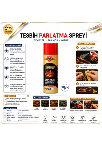Tesbih Bakım Ve Temizlik Spreyi 200 Ml 000 Açık Krem