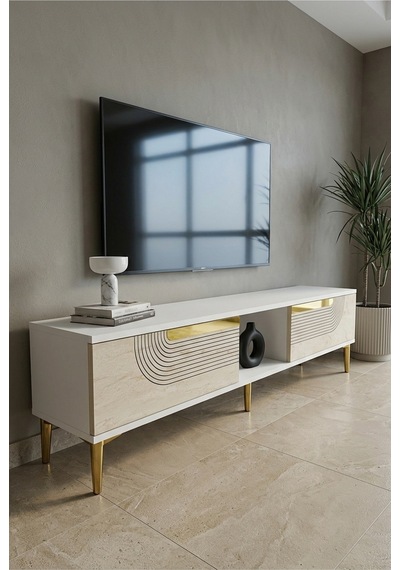 Tsa1508btg Meyra Tv Sehpası Beyaz-traverten-gold 150cm Beyaz - Traverten - Altın Tsa1508btg Meyra Tv Sehpası Beyaz-traverten-gold 150cm Beyaz - Traverten - Altın