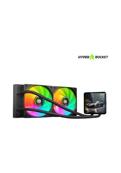 Hyper Rocket 240 Mm Argb Wl240l040 Siyah 4 İnç Lcd Versiyon Cpu İşlemci Sıvı Soğutucu