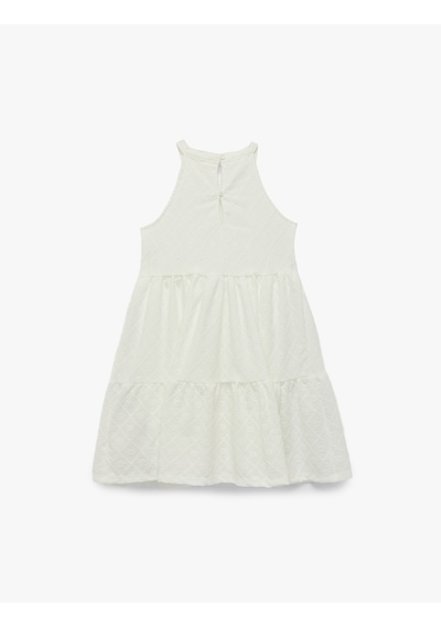 Koton Brodeli Katlı Kolsuz Halter Yaka Elbise Ekru 6skg80085ak Koton Brodeli Katlı Kolsuz Halter Yaka Elbise Ekru 6skg80085ak
