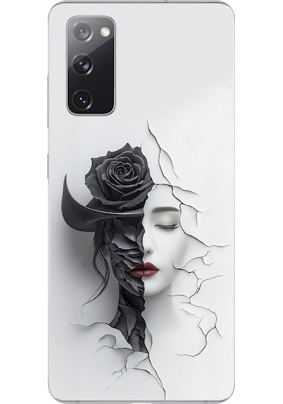Samsung Galaxy S20 Fe Uyumlu Şeffaf Kılıf Estetik Yüz 4 Tasarımlı