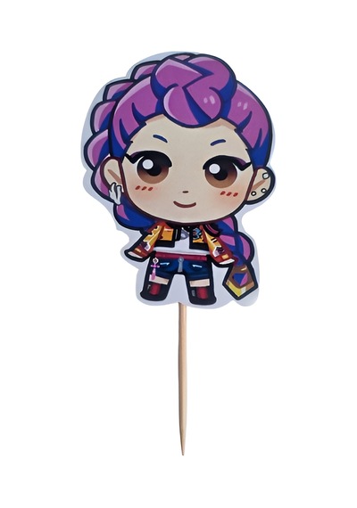 Lisanslı 10'lu Paket K-pop Huntrix Demon Hunters İblis Avcıları Kürdan Seti - Parti Ve Cupcake Süsü