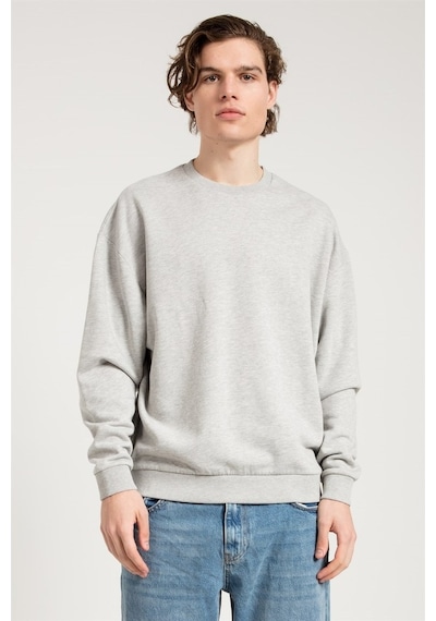 Jahr Marc Oversize Asit Yıkamalı Gri Erkek Sweatshirt Gri