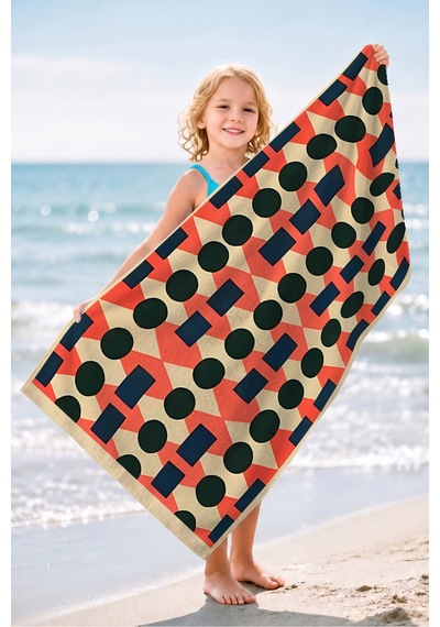 Geometrik Modern Desenli Plaj Havlusu-retro Coral Lacivert Minimalist Hızlı Kuruyan Mikrofiber Havlu Yumuşak İncisi Geometrik Modern Desenli Plaj Havlusu-retro Coral Lacivert Minimalist Hızlı Kuruyan Mikrofiber Havlu Yumuşak İncisi