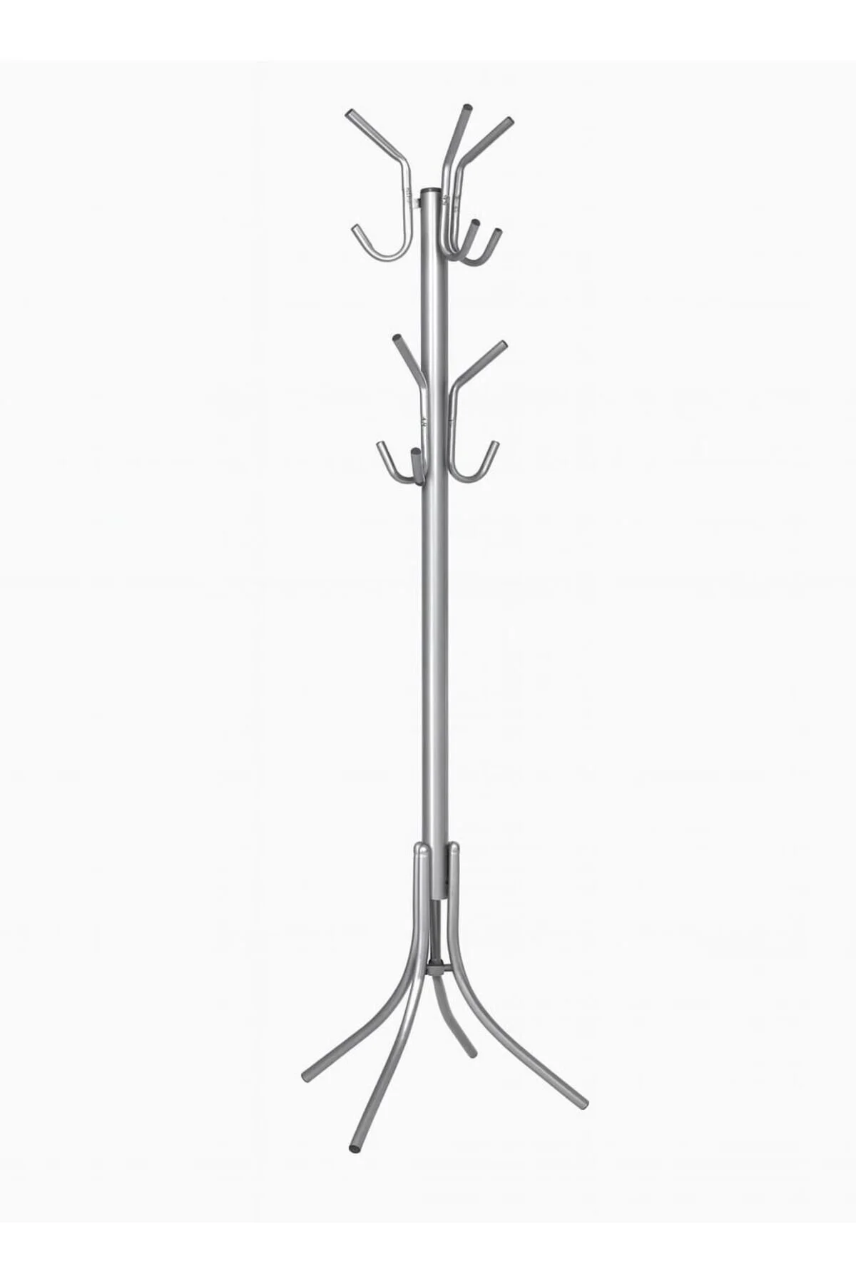 Metal Ayaklı Çok Amaçlı Modern Askılık Gri Gri