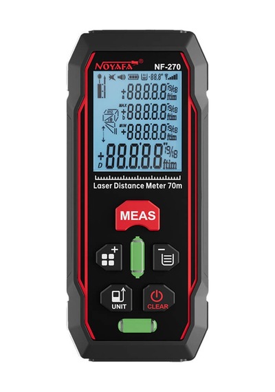 Noyafa Nf-270 Lazer Mesafe Ölçer 70m 1.5mm Alan Hacim Pisagor Ölçüm Cihazı