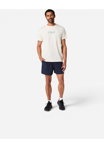 Asics Asıcs Logo Graphıc Tee Erkek Bej Kısa Kollu Tshirt 2031f334-100