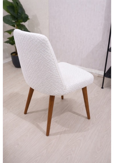 Mutfak Sandalye Kılıfı Büyük Oval Jakar Yıkanabilir Streç Lastikli Sandalye Örtüsü 1 Adet Krem - 814325519 Krem