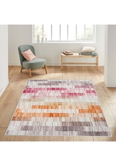 Rovigo Home Dijital Baskı Kaymaz Taban Salon Halısı Rvg1431 Çok Renkli