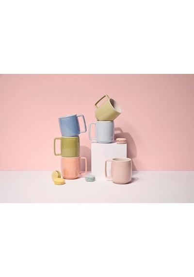 Kupa Seti 350 Ml Makaron Renkli 6 Parça Mikrodalga Ve Bulaşık Makinesi Uyumlu Diğer