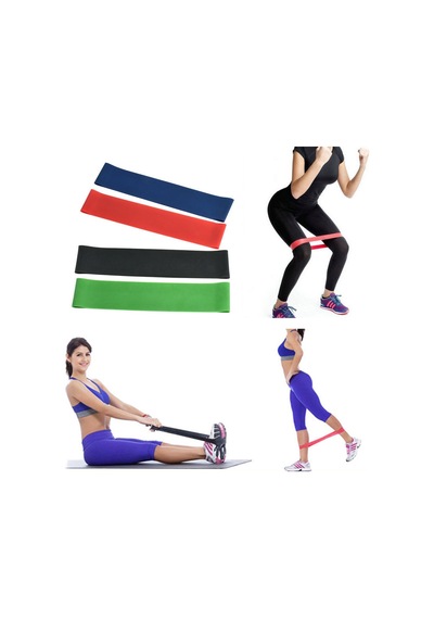 3'lü Set Aerobik Band Latex Aerobik Bandı Pilates Yoga Lastiği