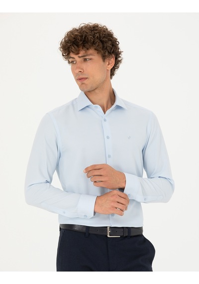 Pierre Cardin Erkek Açık Mavi Gömlek Desenli 50275517-vr003 Açık Mavi