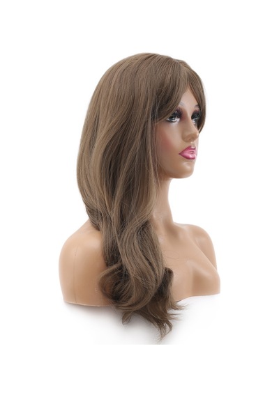 Hafif Daalı Orta Boy Perçemli Fiber Sen Peruk / Küllü Açık Kumral 2466863
