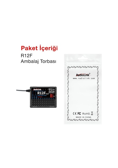 Radiolink R12f 12 Kanal Uzaktan Kumanda Alıcısı Dual Antenna Receiver W/s-bus+ppm+pwm