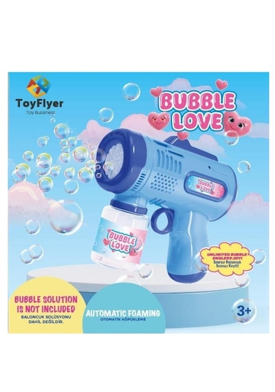 Otomatik Baloncuk Makinesi Pilli Köpük Tabancası - 2026 Model Sızdırmaz Tasarım Bubble Gun