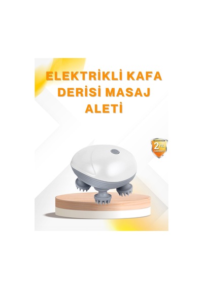 Şarjlı Kafa Masaj Aleti 3 Hız Ayarlı Derin Masaj Çok Renkli 44302479