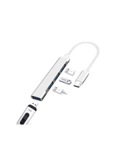 Coverzone Type-c To Usb Hub 4 Port Çoklayıcı Apple MacBook Uyumlu İle Uyumlu Çoğaltıcı Adaptör Sku: Zeus8690010060532