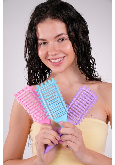 Proco Beauty Proco Beauty Pro Curlybrush - Pembe - Kıvırcık Saçlar İçin Bukle Belirginleştirici Saç Fırçası