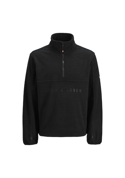 Jack & Jones Jjalpes Half Zıp Fleece Jacket Aw25 Siyah