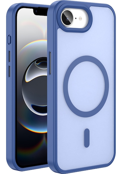 Apple Uyumlu iPhone 17e Kılıf M-safe Şarj Özellikli Mat Arka Yüzey Zore Sio Kapak - Lacivert
