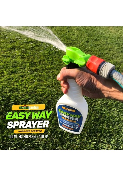 Ekosolfarm Easy Way Hortum Ucu Sprayer + 1 Litre Ekosolfarm Sıvı Solucan Gübresi - Çim Ve Tüm Bahçe Bitkileri İçi Diğer