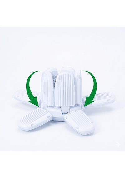 30 Watt 4 Kollu Pervane Led Ampul, Katlanabilir Fan Tipi Tavan Lambası, 6500k Beyaz Işık, 3250 Standart