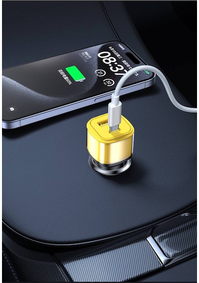 48w Type-c Usb Hızlı Şarj Pd Fast Araç Şarj Kiti Araç İçi Şarj Aleti Çakmaklık Adaptör
