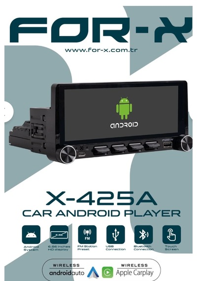 Foxus For-x X-425a Tek Din Android Multimedya Her Araç Uyumlu 2/32 Carplay Diğer