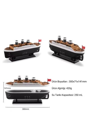 Vtn-02 Titanic Gemi Hava Nemlendirici Işık Fonksiyonlu Kumandalı