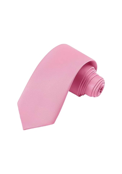Tezzgelsin Erkek Düz Renk Saten Kravat Pembe