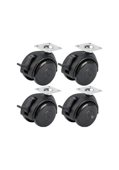 Hts 421 Frenli Dönerli Mobilya Tekerleği 48mm - 30kg Taşıma Kapasiteli Tablalı Pp Plastik İç Mekan Tekerlek, Sehp