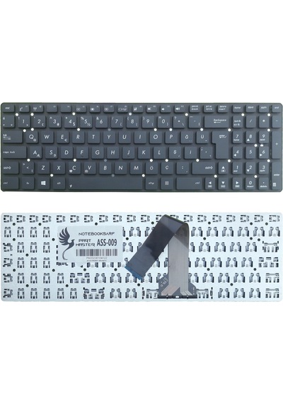Asus Uyumlu K55vj-sx216d, K55vm-sx086d Notebook Klavye -siyah-